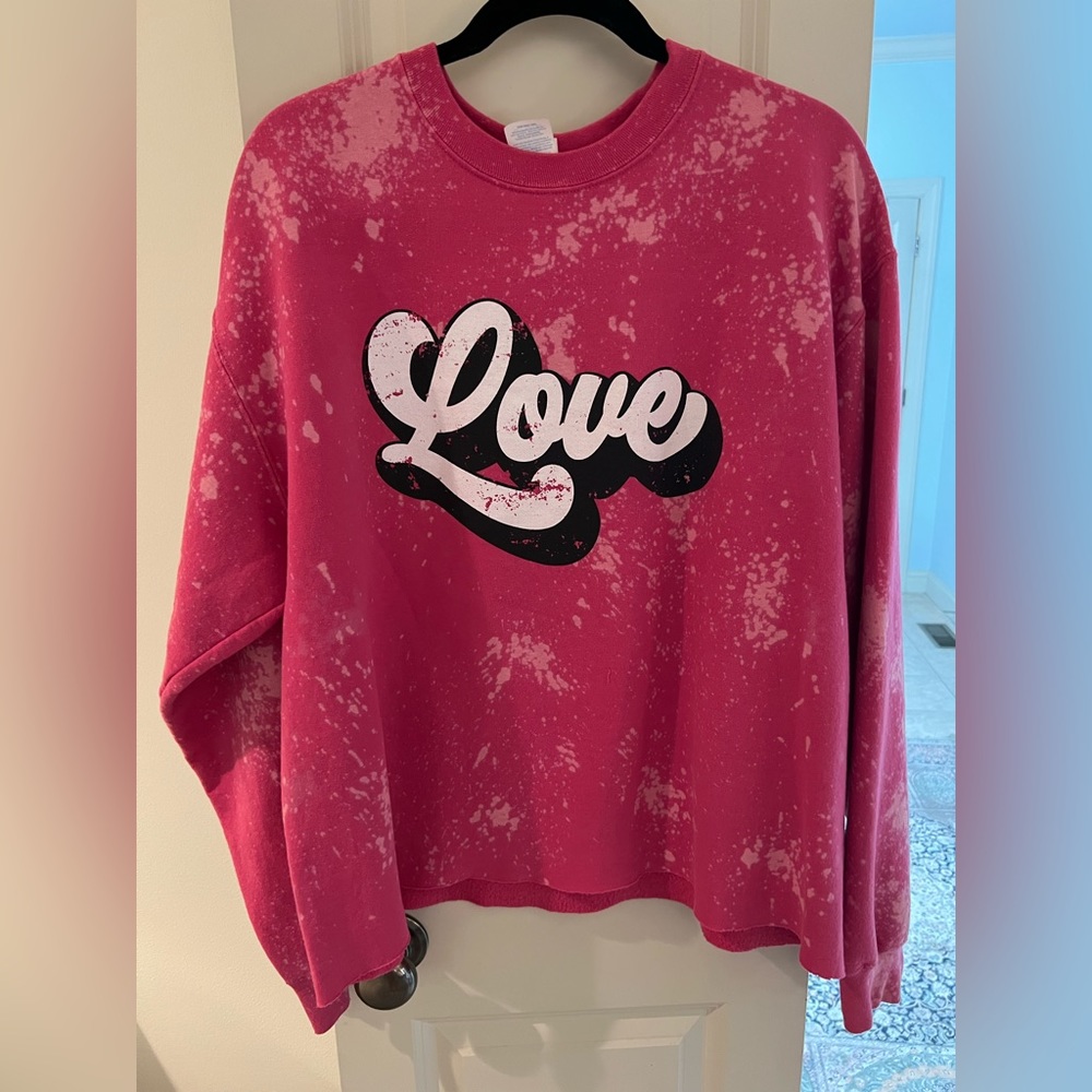 pink love sweatshirt